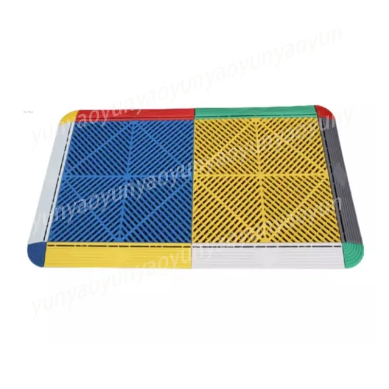 40 pcs Interlocking Anti Slip Plastic Drainage Grille Waterproof Floor Tile for Car Wash Garage Use