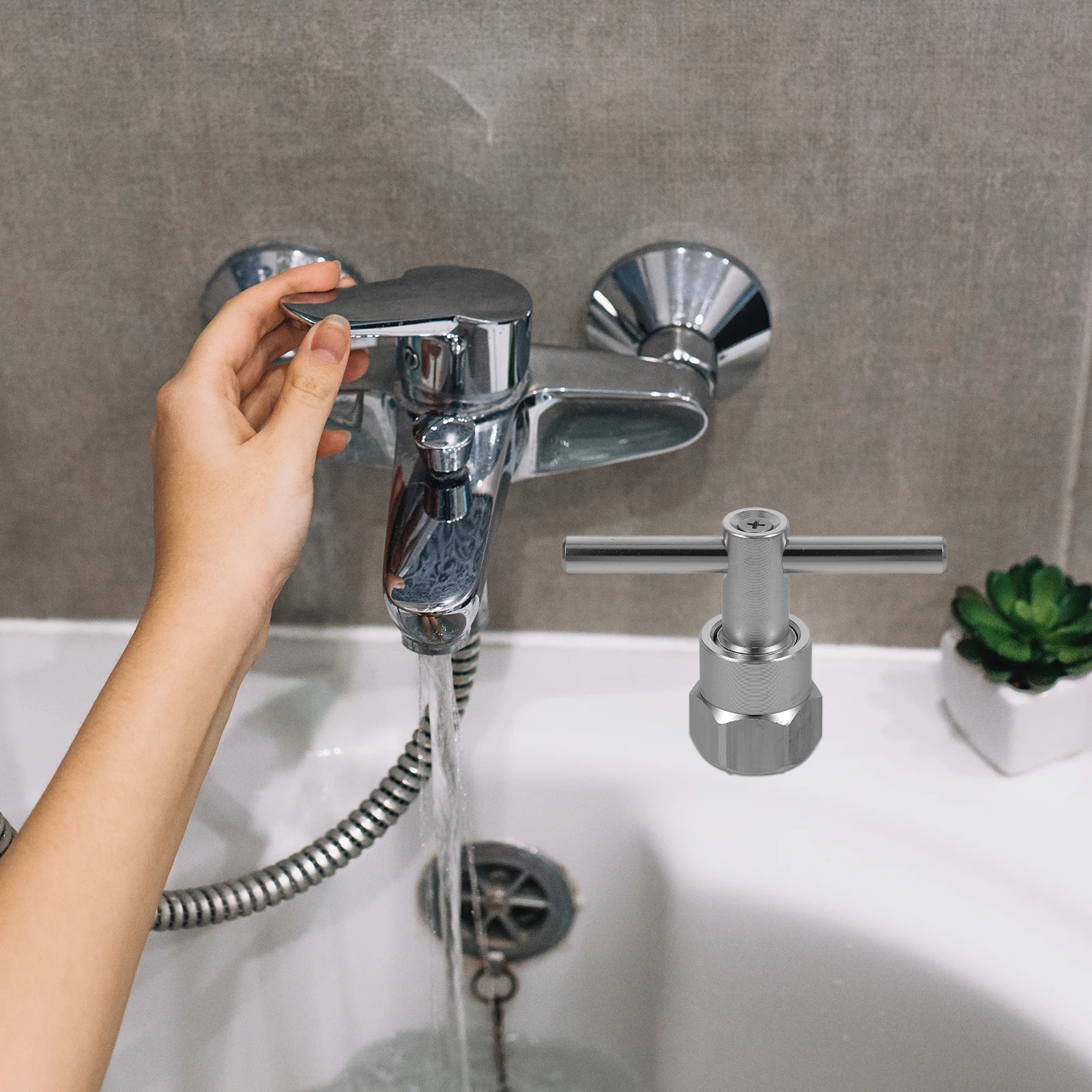

Enhanced Aluminium Wrench Faucet Repairing Tool Multifunctional Wrench Shower Valves Tool Emergency Preparedness