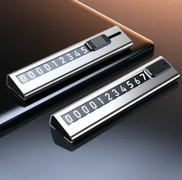 Concealed Mount Parking Number Plate With Photoluminescent Numbers Electronic Memory And UV-Resistant Construction