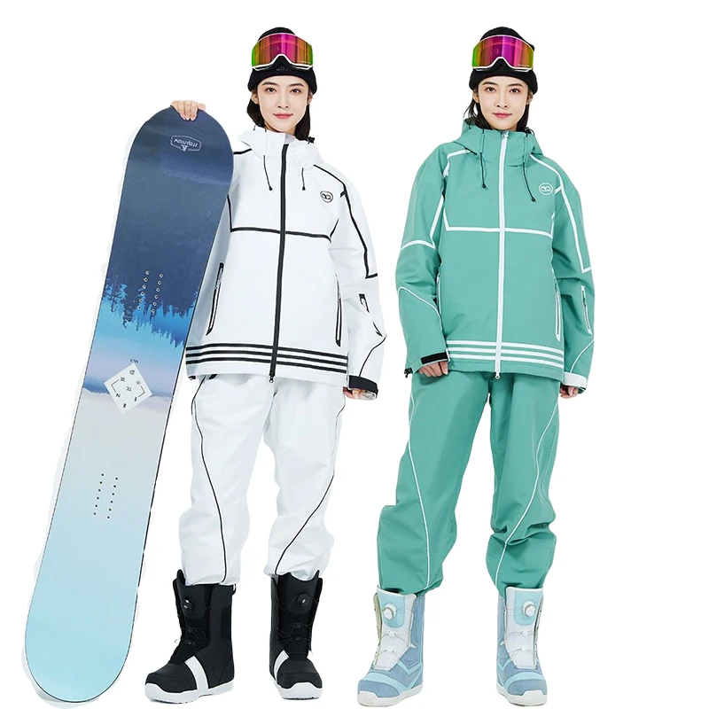 

2023 New Ski Suit Men Women Colored Snow Ski Jacket Warm Windproof Winter Outdoor Snowboard Pants Waterproof Alpine Ski Suit