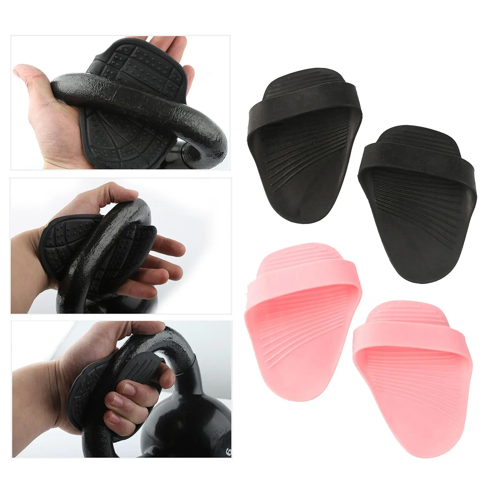 Grip Pad Lifting Grip Gym Workout Training Gloves Rubber hand guard Bodybuilding barbell Barehand Powerlifting Gloves Women