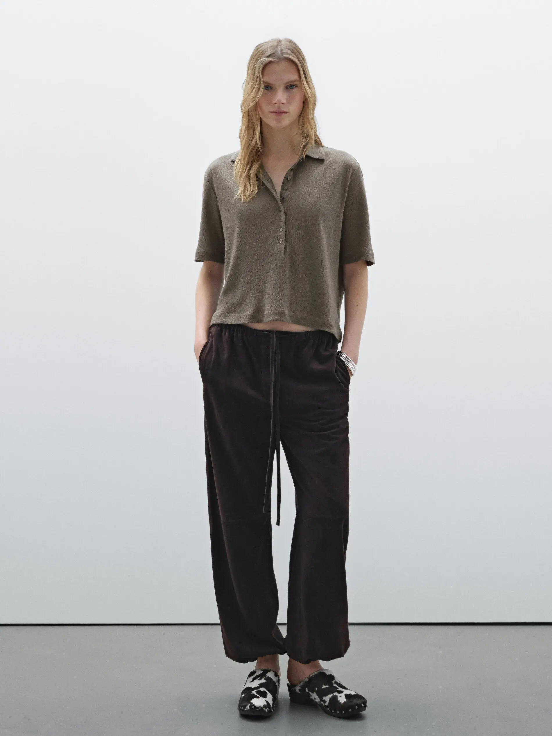 

Ethereal MD 2025 massidutti autumn new style of Women's casual Commuter style light short-sleeved knitted POLO shirt