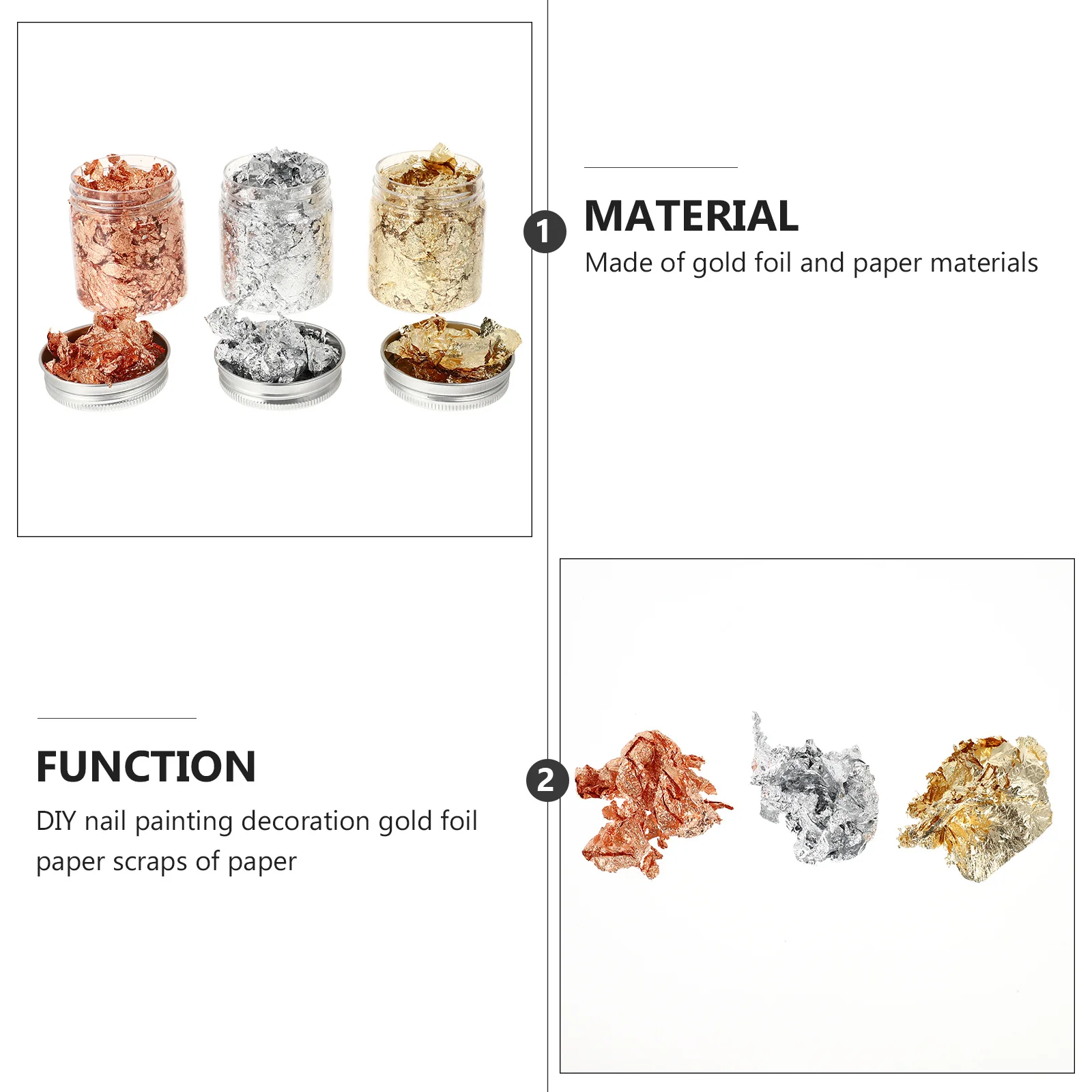 

1 set 1 Set Of Premium Diy Art Foil Flakes For Festival Party Manicure Decor Nail Accessories Supplies Nail Art Decoration