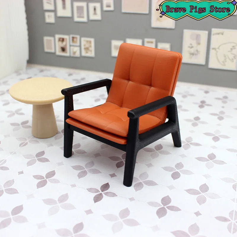 1/12 Simulation Sofa Chair Tea Table Model Living Room Furniture Decoration