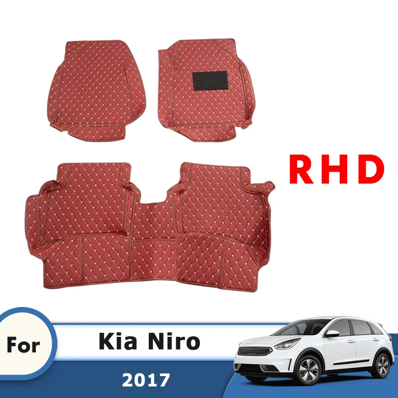

Ковры с RHD для Kia Niro 2022 2021 2020 2019 2018 2017, водонепроницаемые автомобильные коврики, индивидуальный коврик для ног, автоаксессуары, внутренняя крышка