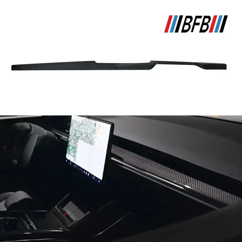 For Tesla Model X S 22 Real Dry carbon fiber upholstery dashboard door trim central control gear modification Accessories