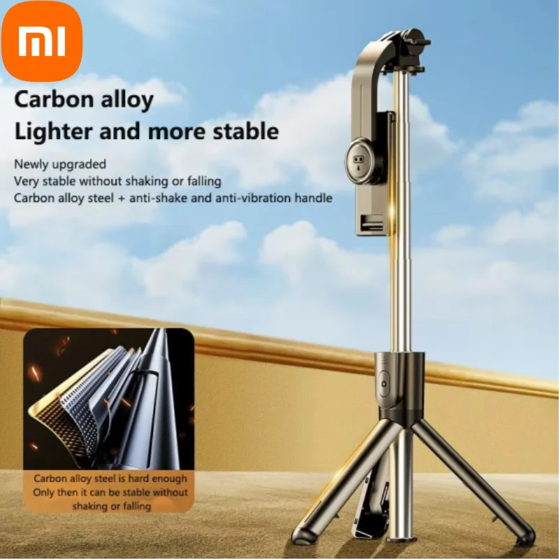 

Штатив для селфи-палки XIAOMI 360° ° Вращающийся Bluetooth-пульт дистанционного управления, выдвижной столб, двойной заполняющий свет, вариант для телефона IPhone Android 2025