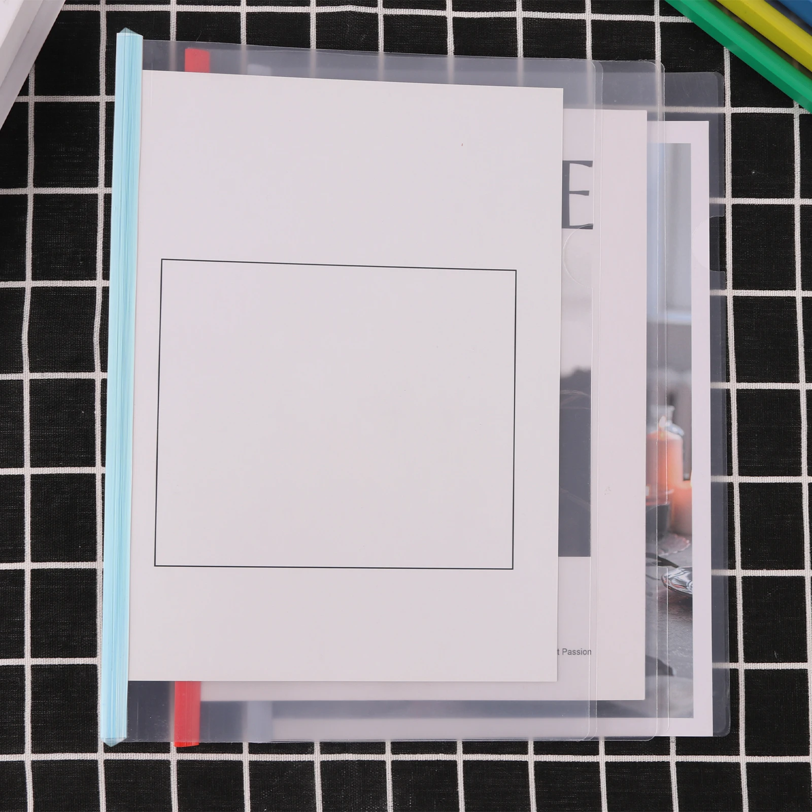 

10pcs Bright Color Strong Clamping Force Large Capacity A4 Pull Rod Clips Abs Slide Binders For Bookbinding Paper