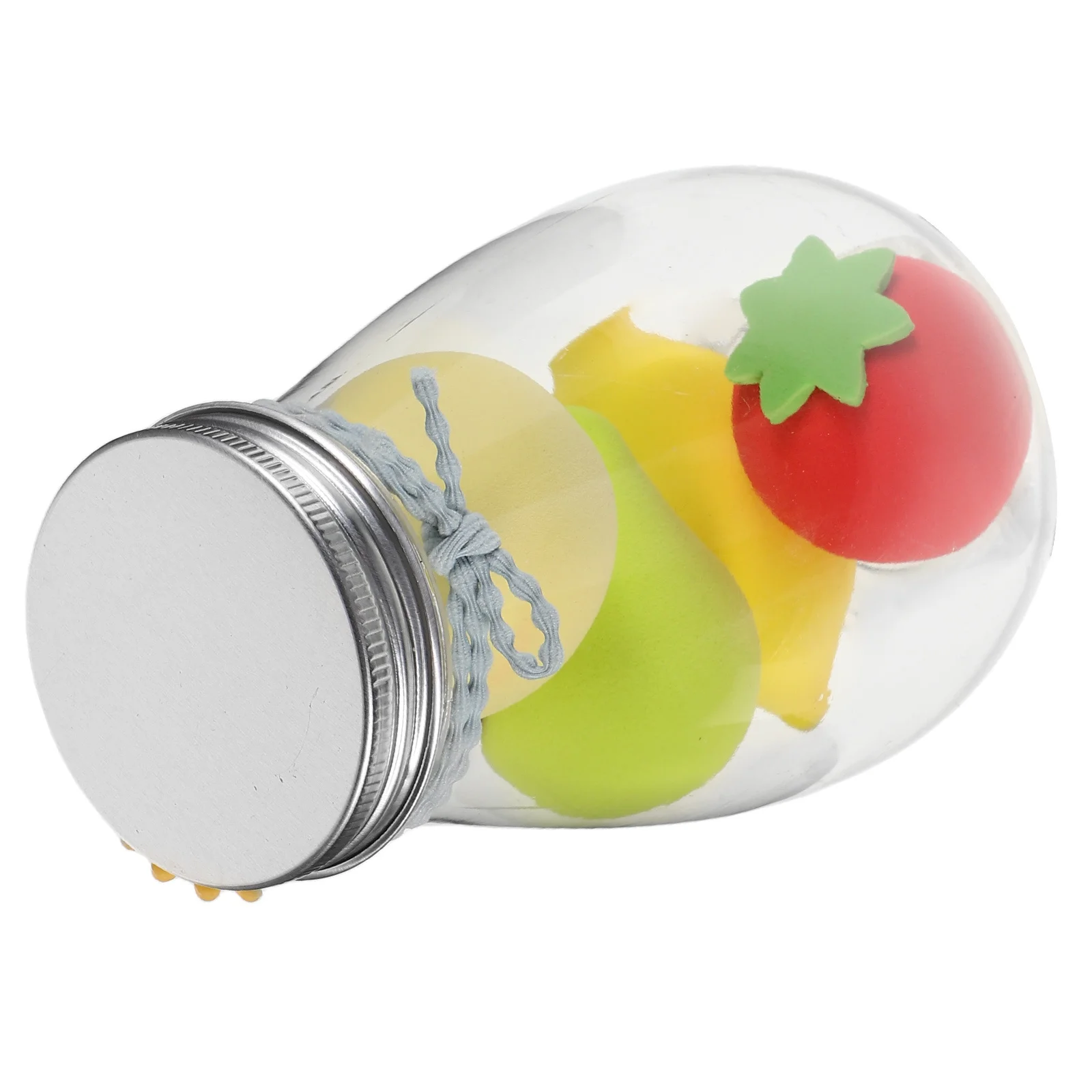 4 pçs forma de fruta esponjas de maquiagem liquidificador macio uso seco e molhado puff fundação corretivo pó conjunto de ferramentas