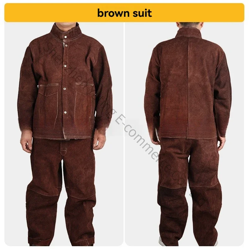 1PC Cowhide Welding Clothing, Anti-scalding High-temperature Spark Arc Welding Protective Clothing, Welders 'protective Clot
