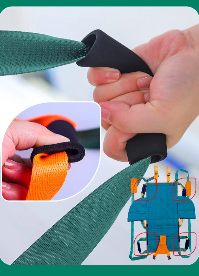Profession Paralysed Elderly People Up and Down Stairs Disabled Strap Nurse Transfer Patient Lifting Tool Wheelchair Moving Belt