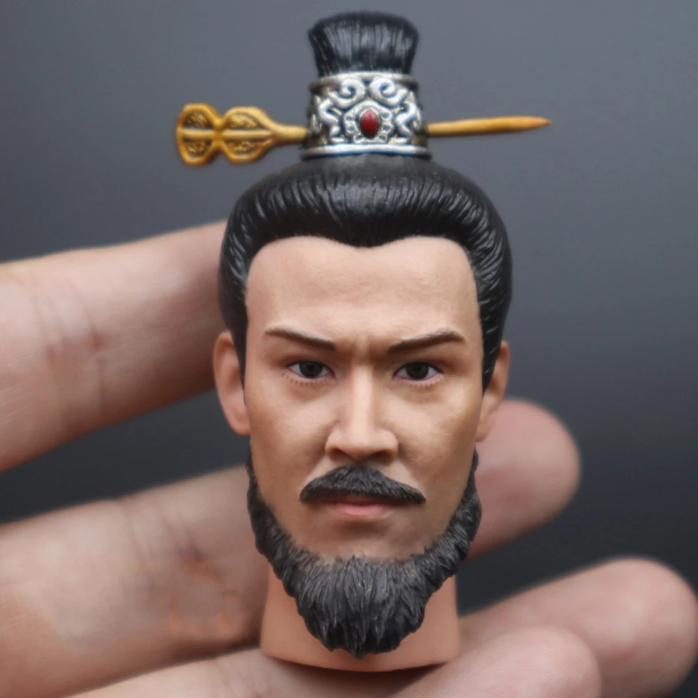 For Sale 1/6 Qin Shi Huang Ying Zheng Hair Bun is Desirable Male Head Sculpture Carving For 12inch Action Figure Collect