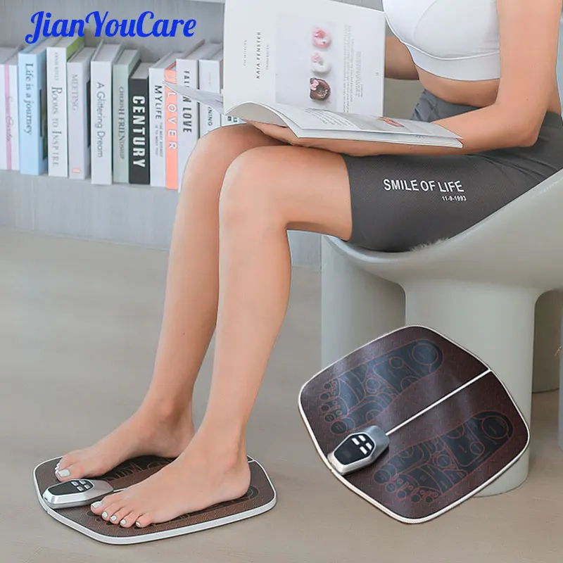 

JianYouCare EMS Foot Massager Pad remote control Muscle stimulation Massage USB Charge fatigue release Improve Blood Circulation