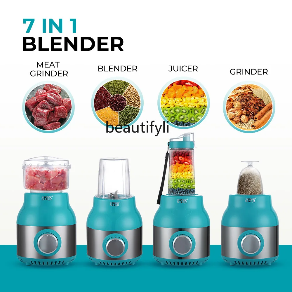 Taza de PC para el hogar, exprimidor siete en uno resistente a caídas, jugo, agitador y moler