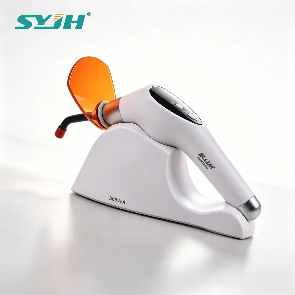 Dentals Wireless LED Curing Light 1200-2000mw/cm² Inductive Charging Long Standby Resins Cure Tool
