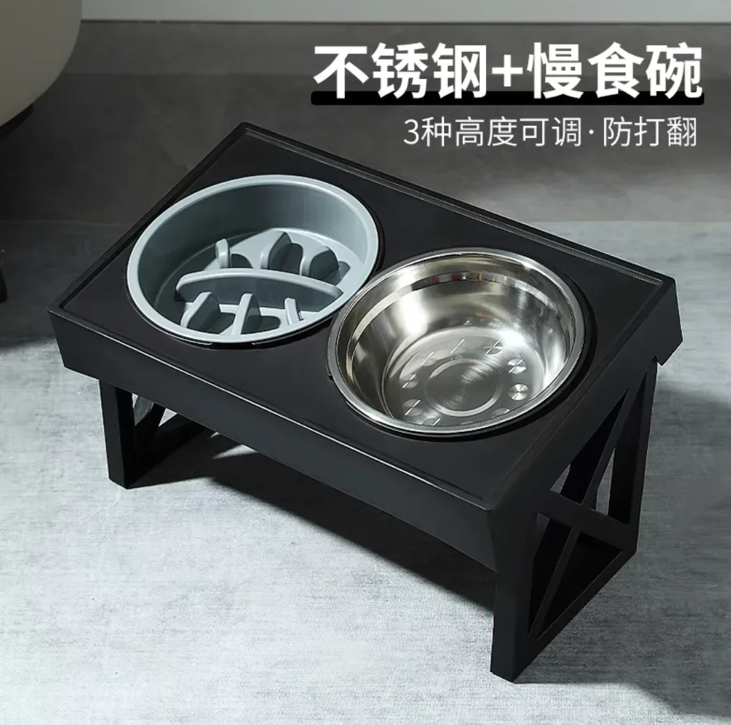 Liftable  Dog Bowl Neck Guard Large Dog Food Slow Food Bowl Large Food Bowl Drink All in One