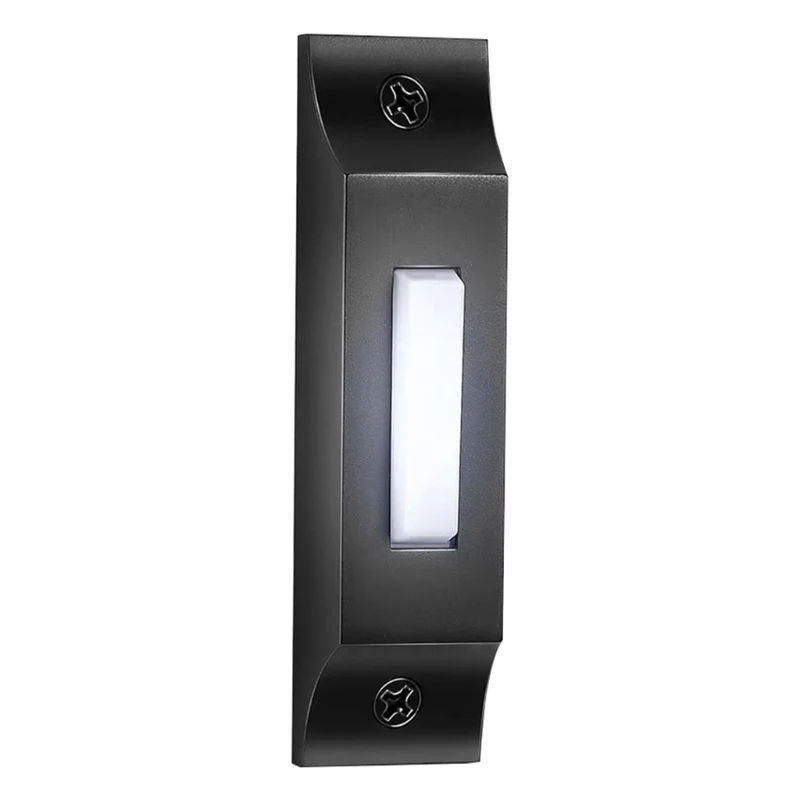 

Contemporary Metal Doorbell Button with LED Indicates 70mm for Home Entryways Dropship