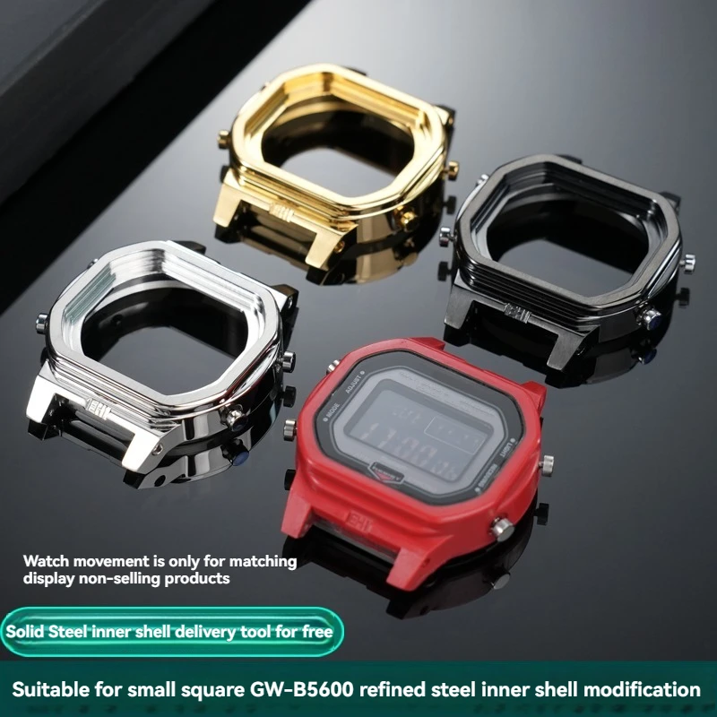 Gw b5600 อุปกรณ์เสริมสําหรับนาฬิกา Casio GW-B5600 ภายในกรณีเหล็กนาฬิกาการปรับเปลี่ยนอัพเกรดสายหู Break อะไหล่ซ่อม