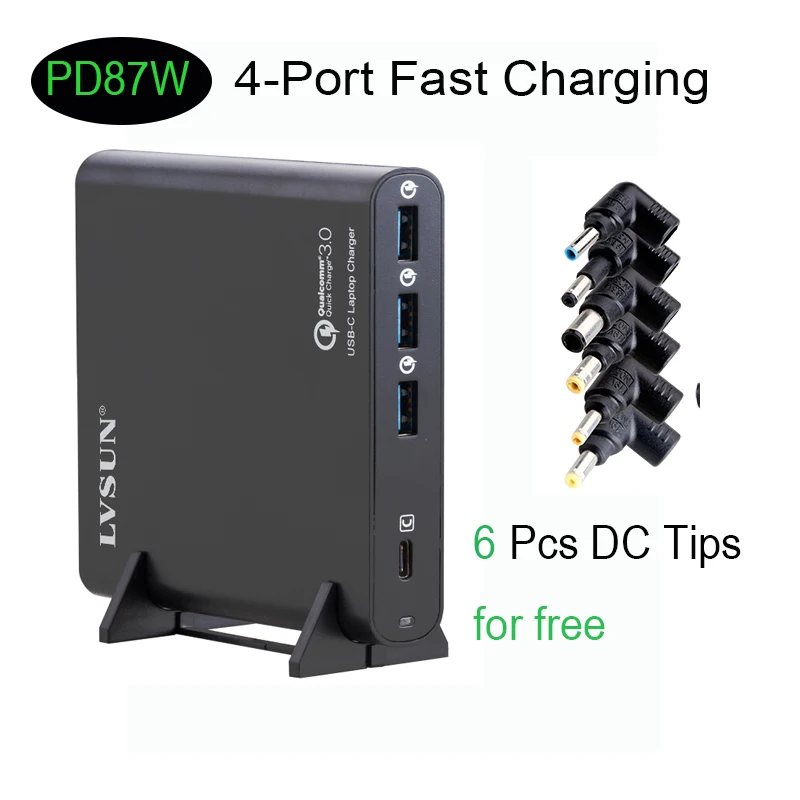 

For Huawei P30 Fast Charging 87W Laptop Adapter PD Charger QC3.0 USB Type-C Charger for Mate 20/Mate 20 Pro/Mate 30/P20 Pro/P10