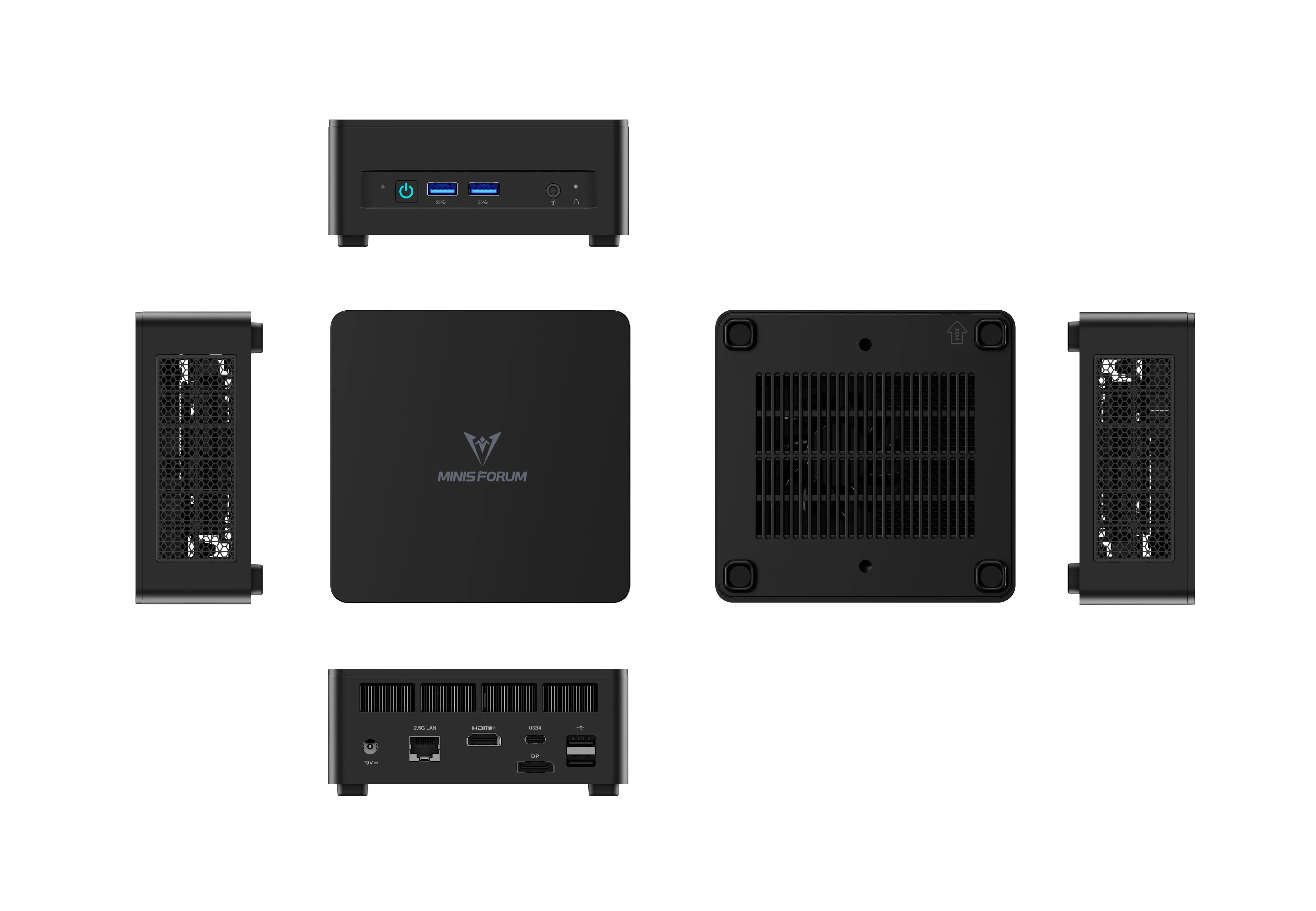 كمبيوتر صغير MINISFORUM UM760 رفيع AMD Ryzen 5 7640HS WiFi6E BT5.3 DDR5 16GB/96GB 1 تيرا بايت/4 تيرا بايت SSD PCIE4.0 Wins11PRO كمبيوتر ألعاب مكتبي