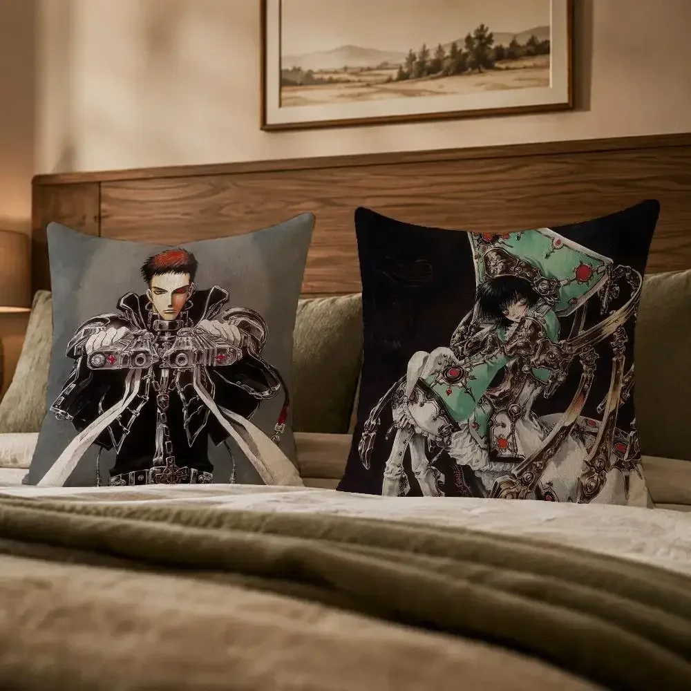 Popular Anime T-Trinity BloodS Cushion Cover Ultra Soft Throw Pillow Cover Skin Friendly for Sofa Bed Home Decor Gift