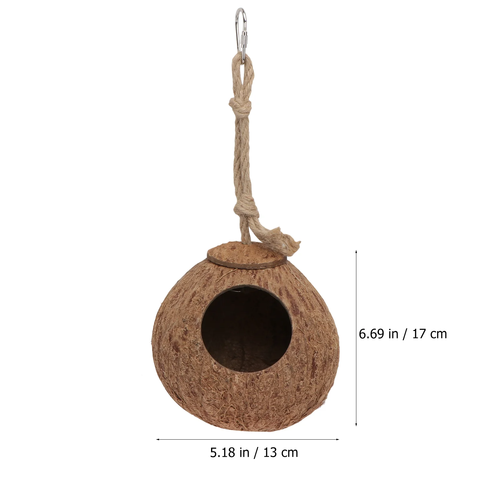 Coconut Shell Nest Vine Set Pet Sleeping Bed Reptiles Hideout Lizard Bird Toys Artificial Hanging House Rope Baby