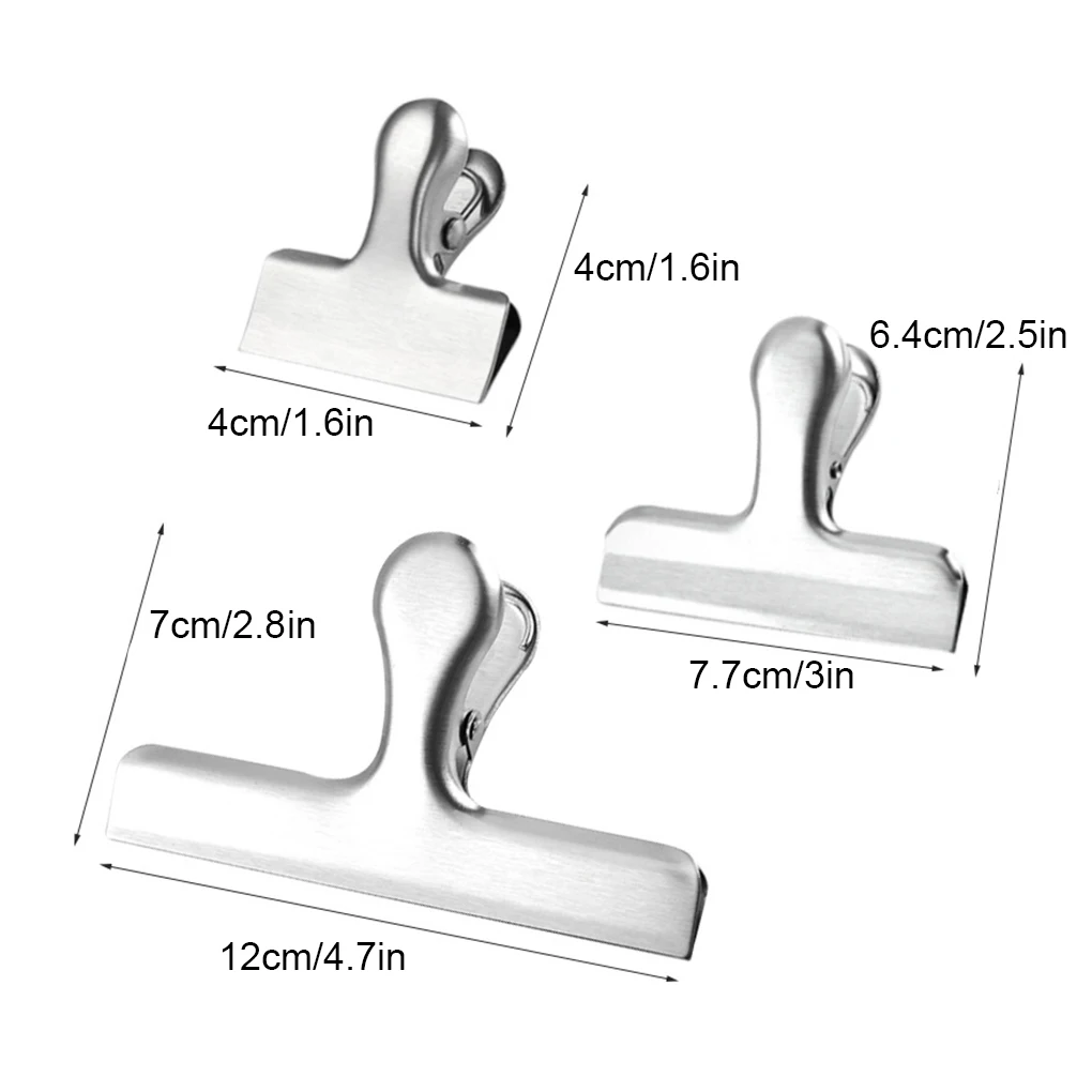 Clipes de vedação de aço inoxidável, Ampla aplicação Seal Clips, Estender a vida útil dos lanches, 12Pack Lot