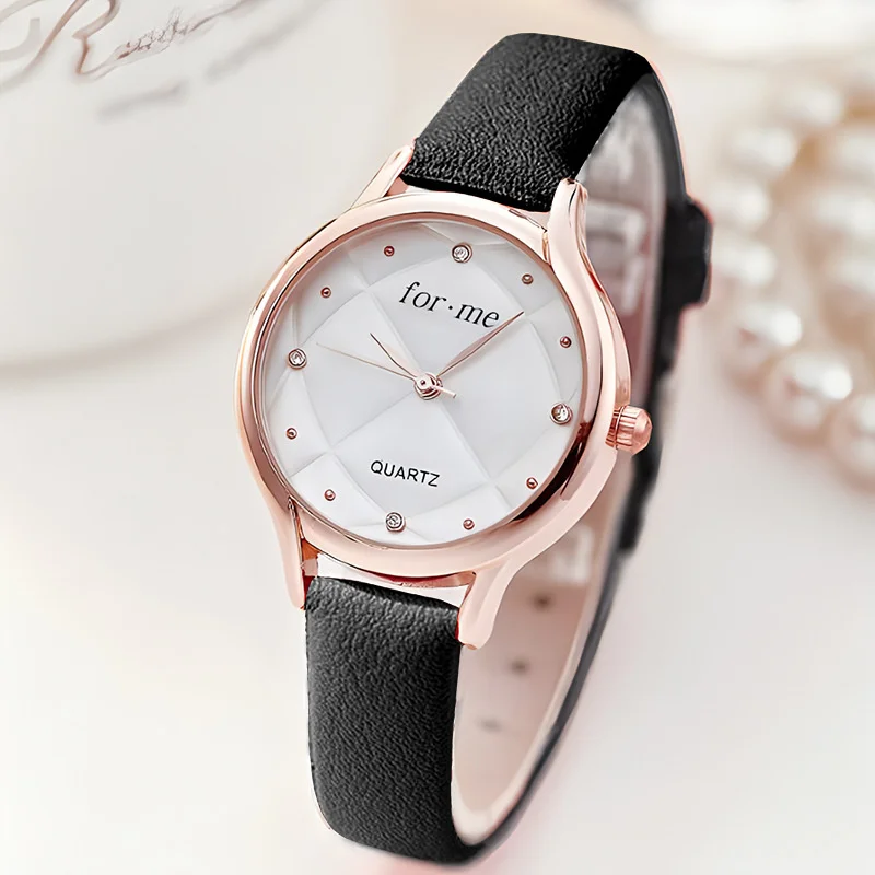 Women Quartz Watches Forest Style Rhinestone Diamond Shaped Creative High End Feel Student Ladies Wristwatch For Daily Wear