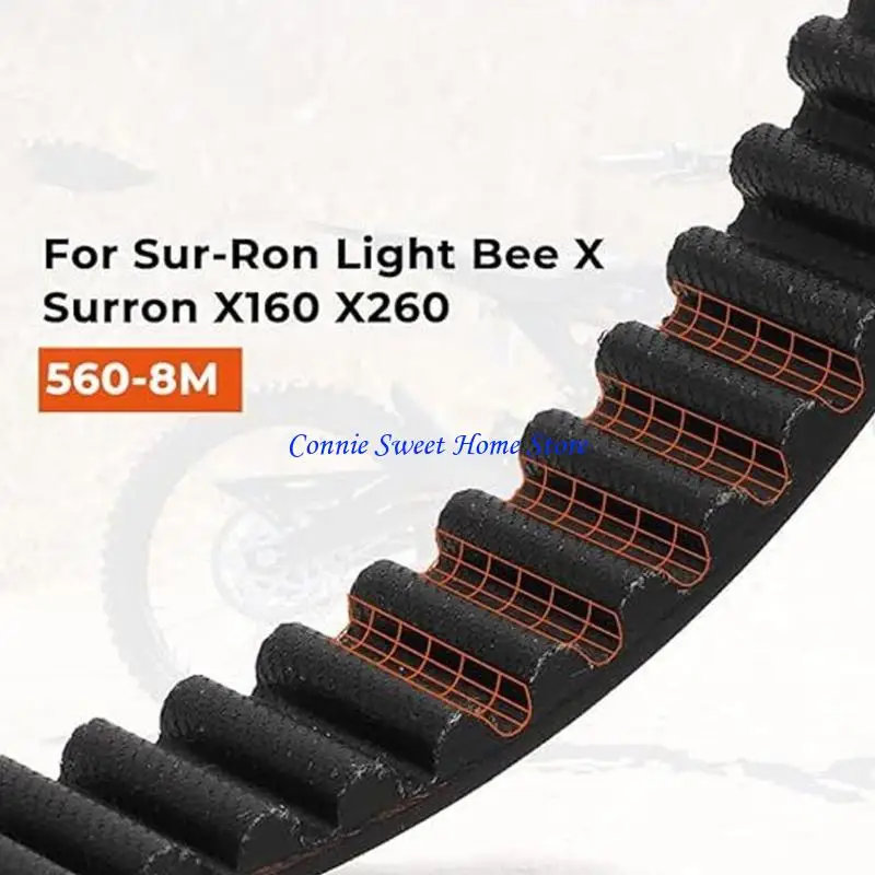 LXAF 560-8M Replacement Drive Belt for Electric Motorcycles and Bikes Resistant to Wear Tear and Extreme Condition Use