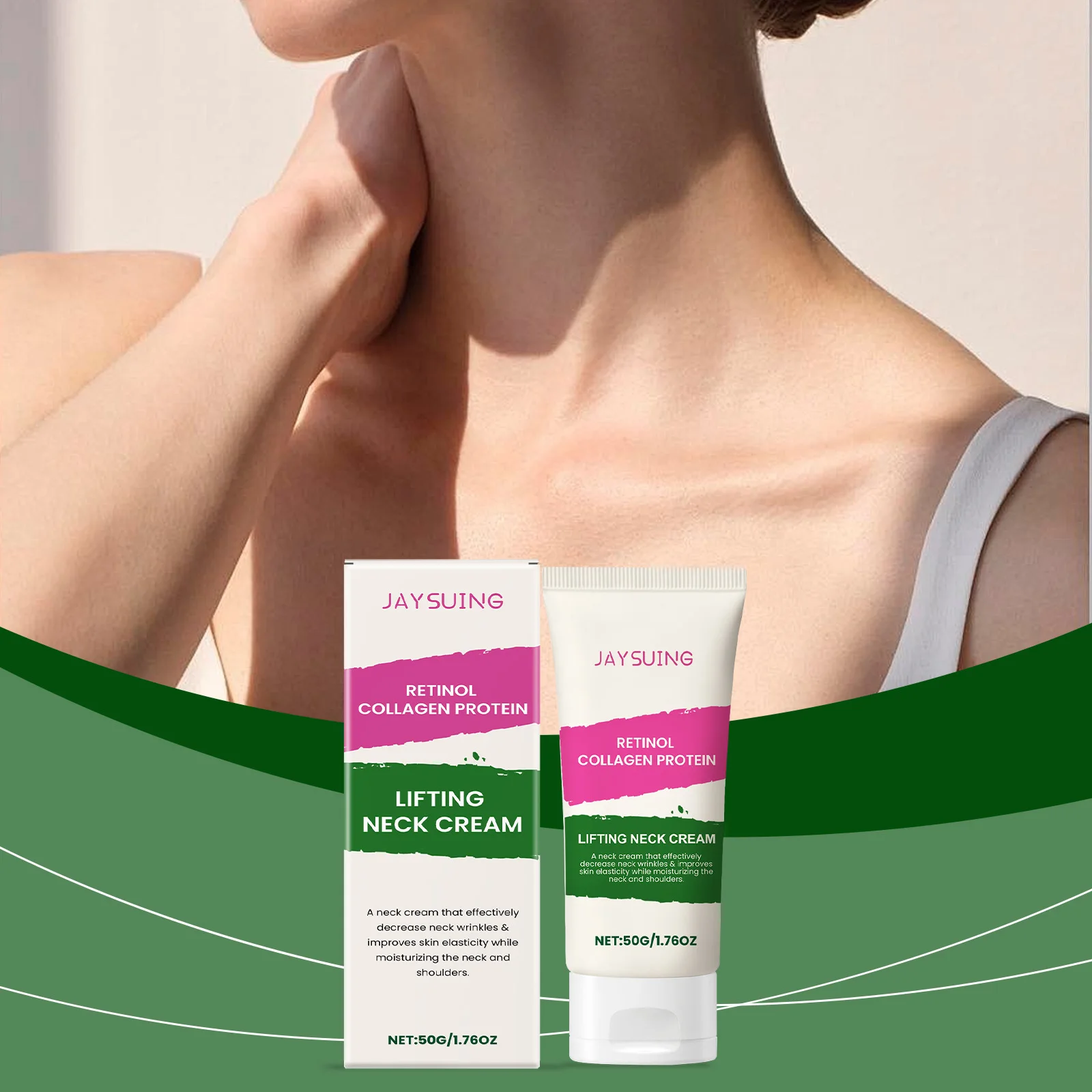 Retinol Neck Tightening Cream Increase Skin Elasticity Reduce Fine Lines Enhance Collagen Production Nourishing Neck Care Lotion