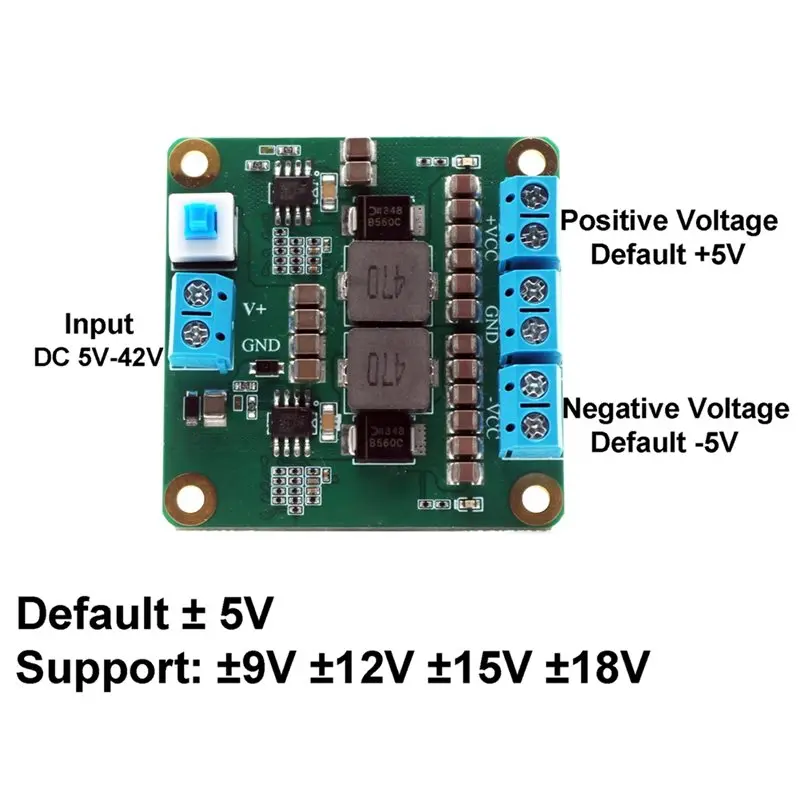 T21C Dual Power Supply 4A DC-DC Voltage Regulator Module 5-42V Input Adjustable Output(5V 9V 12V 15V 18V) Buck Converter