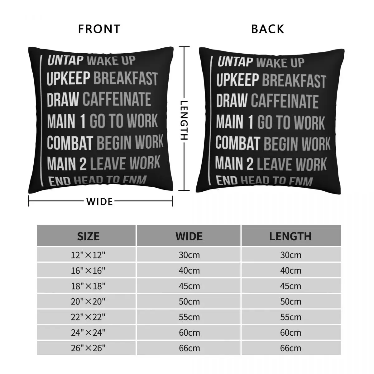 Magic The Gathering Phases Of Life Pillowcase Polyester Linen Velvet Creative Zip Decorative Pillow Case Home Cushion Case