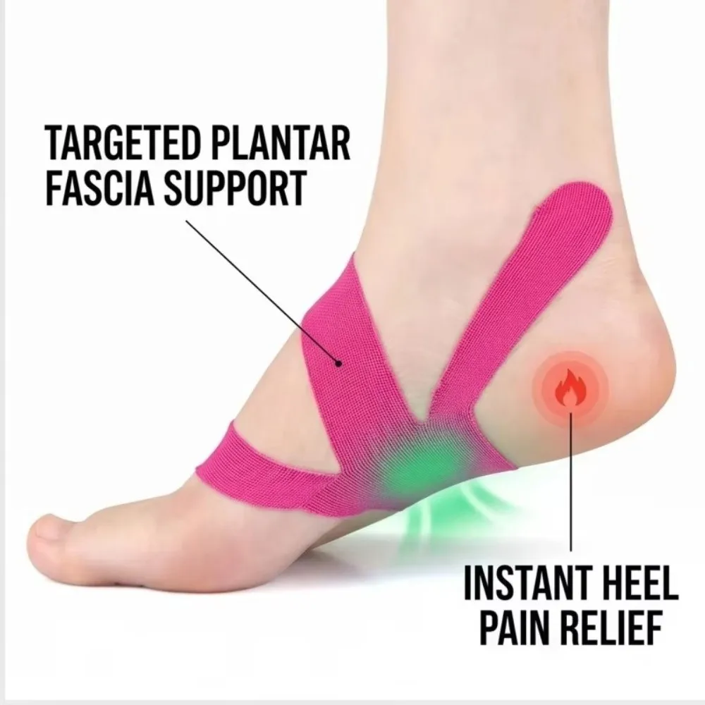 Support Patch Waterproof Kinesiology Tape Durable Elastic Precut Kinesiology Tape Precut Long-Lasting Foot Arch Tape Running