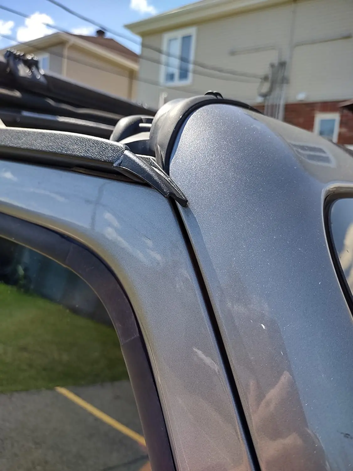 Car Roof Rain Gutter Top Extension Rainwater Diversion Channel Sticker for Jeep Wrangler JK JL Gladiator  JT 2007-2023