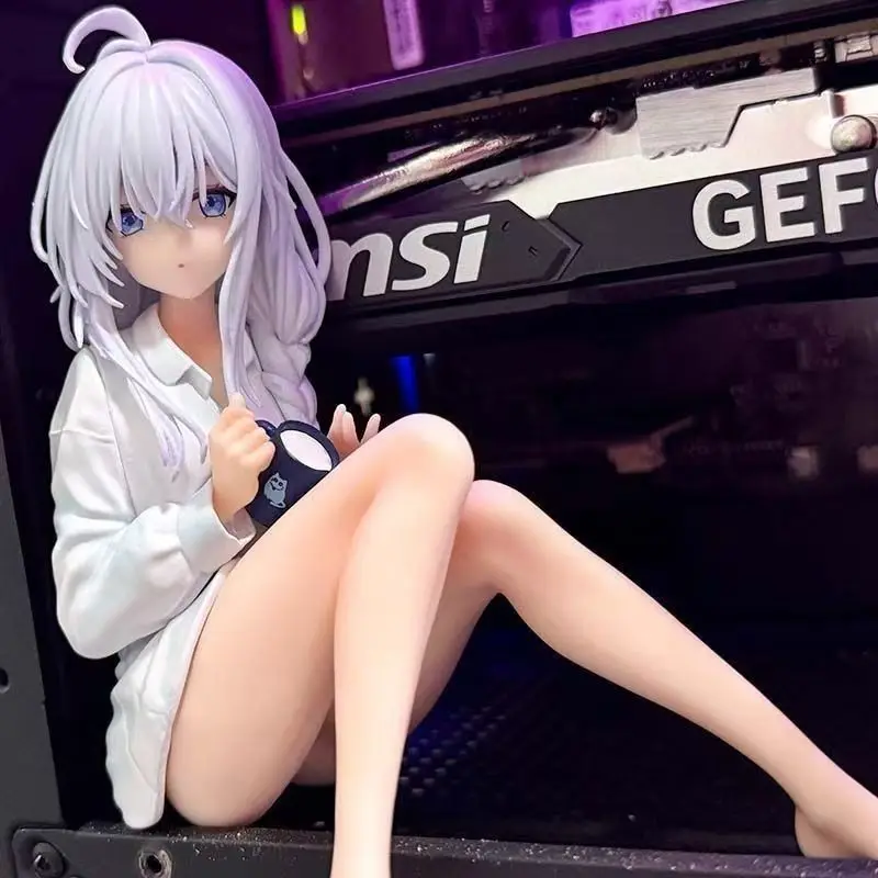 2026 10cm Anime Figure The Journey Of Elaina Elaina Sitting Pajamas Girl Model Collection Desktop Ornament Toys