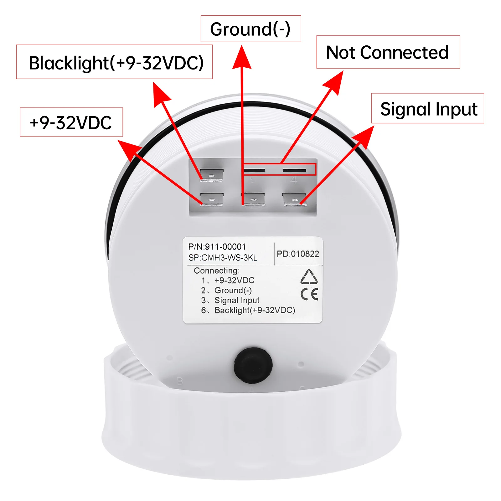 85mm Tachometer 3000RPM With Hourmeter Truck Car Boat Diesel Engine Tacho Meter RPM Gauge M18 / M16 Car Tachometer Sensor