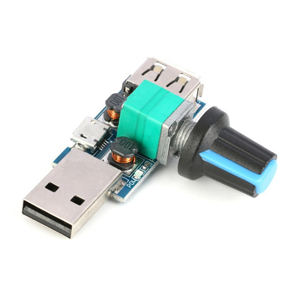 USB Fan Controller 2.5-8V Voltage Regulator With Switch Knob For 5V DC Air Cooler Motor Wind Volume Adjustment Tool