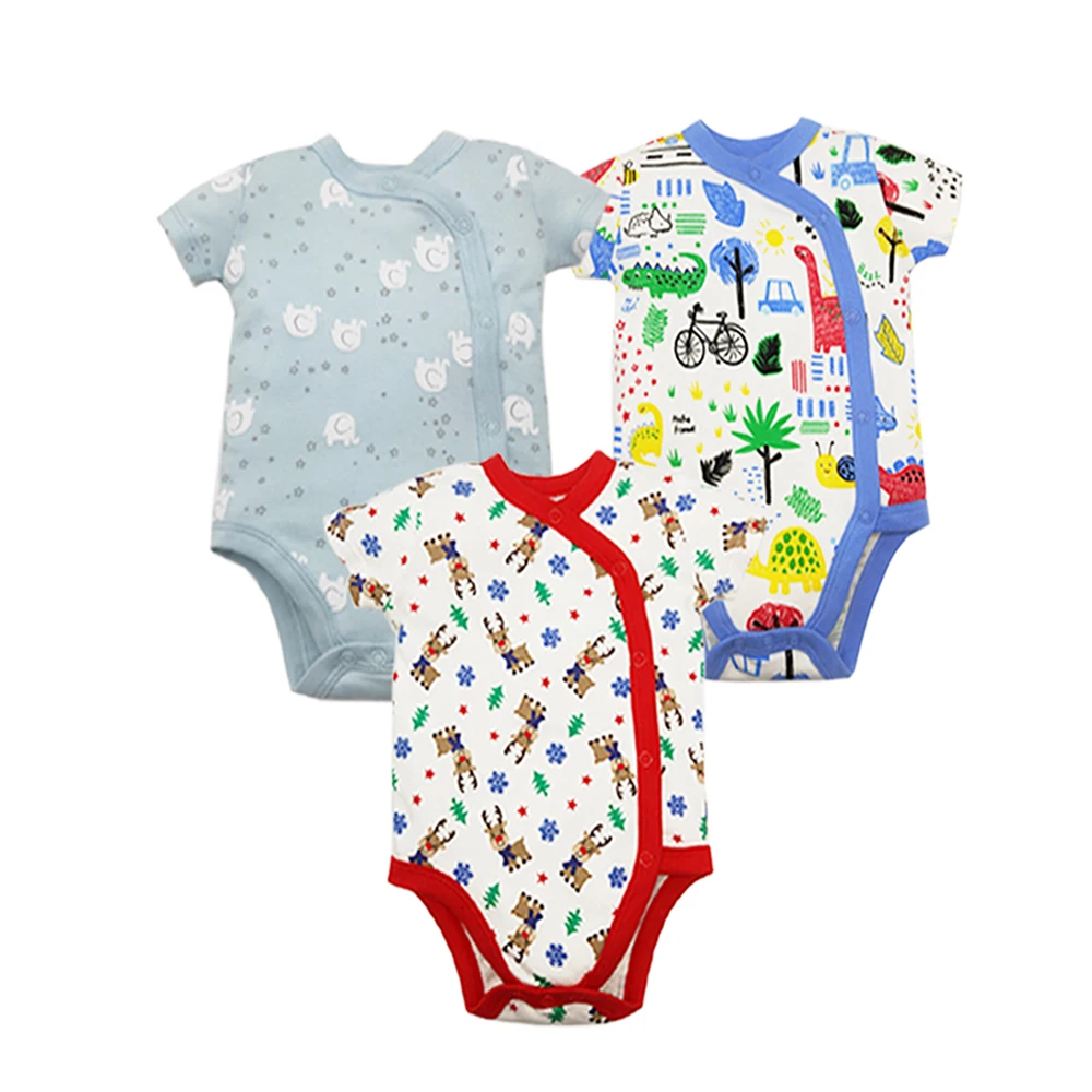 Times' Favourite 3PCS/LOT Baby Boys Girls Summer Clothes 2023 New Fashion 100% Cotton Baby Bodysuit Short Sleeve Newborn Baby