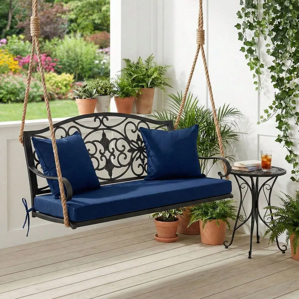 

Garden Patio Cushion Long Bench Seat Pad For 2 3 4 Seater Patio Furniture Luxury Outdoor Cushions 122468cm Thick Seat Cushion