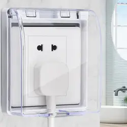 Universal 86 Type Wall Socket Waterproof Box Transparent Plate Switch Protection Cover Household Electrical Socket Accessories