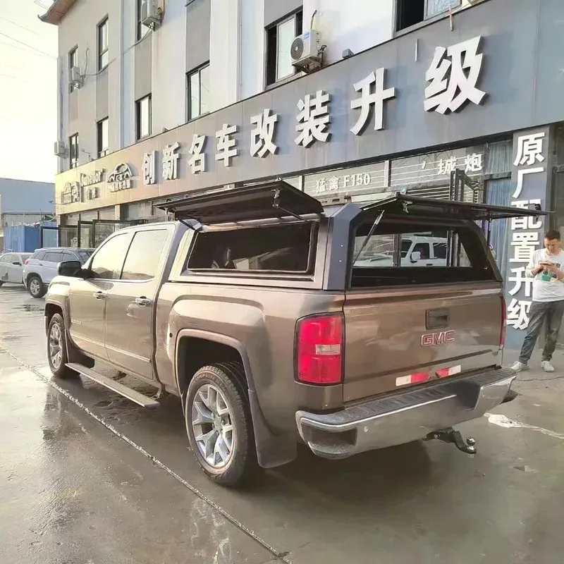 مظلة تخييم للشاحنة لـ c sierra أغطية شاحنة مصممة خصيصًا من سبائك الألومنيوم شاحنة بيك اب مزدوجة الكابينة 2024 جديد #2