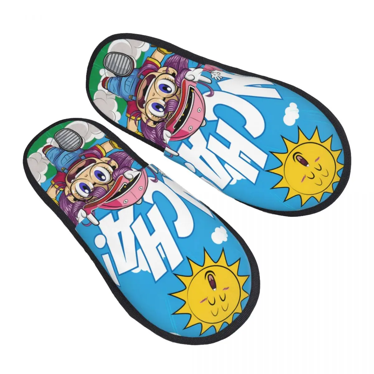 

Custom Dr S-Slump Arale Norimaki House Slippers Women Soft Memory Foam Manga Slip On Bedroom Slipper Shoes