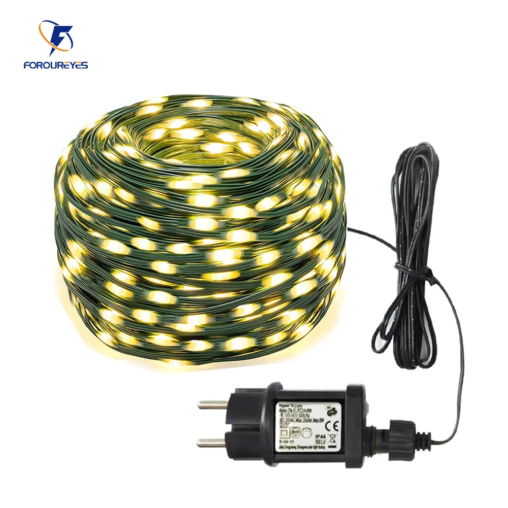 

50M 100M LED String Lights Green Wire Fairy Lights Warm White Garland For Outdoor Home Christmas Wedding Party Garden Decoration