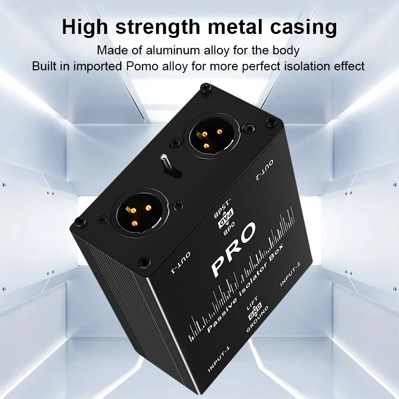 2-Channel XLR Audio Isolator Noise Reduction Filter Eliminates Current Noise 6.5 XLR Mixer Audio Isolators Dual-Channel 6.5 XLR view 6