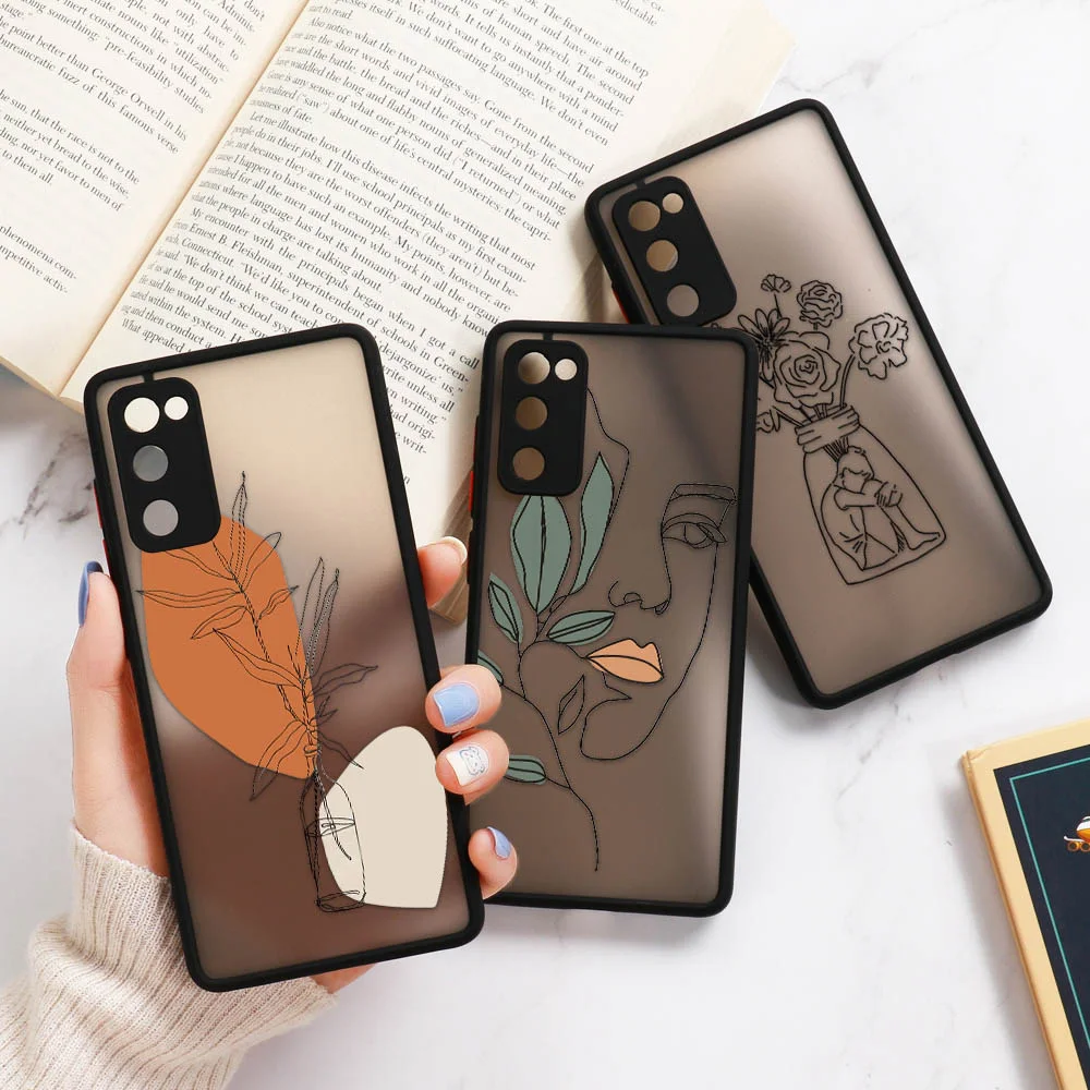 Matte Phone Cover For Samsung Galaxy S26 S25 Ultra Case Samsung S24 Ultra S23 Plus S20 FE S22 S21 FE Protection Aesthetic Fundas