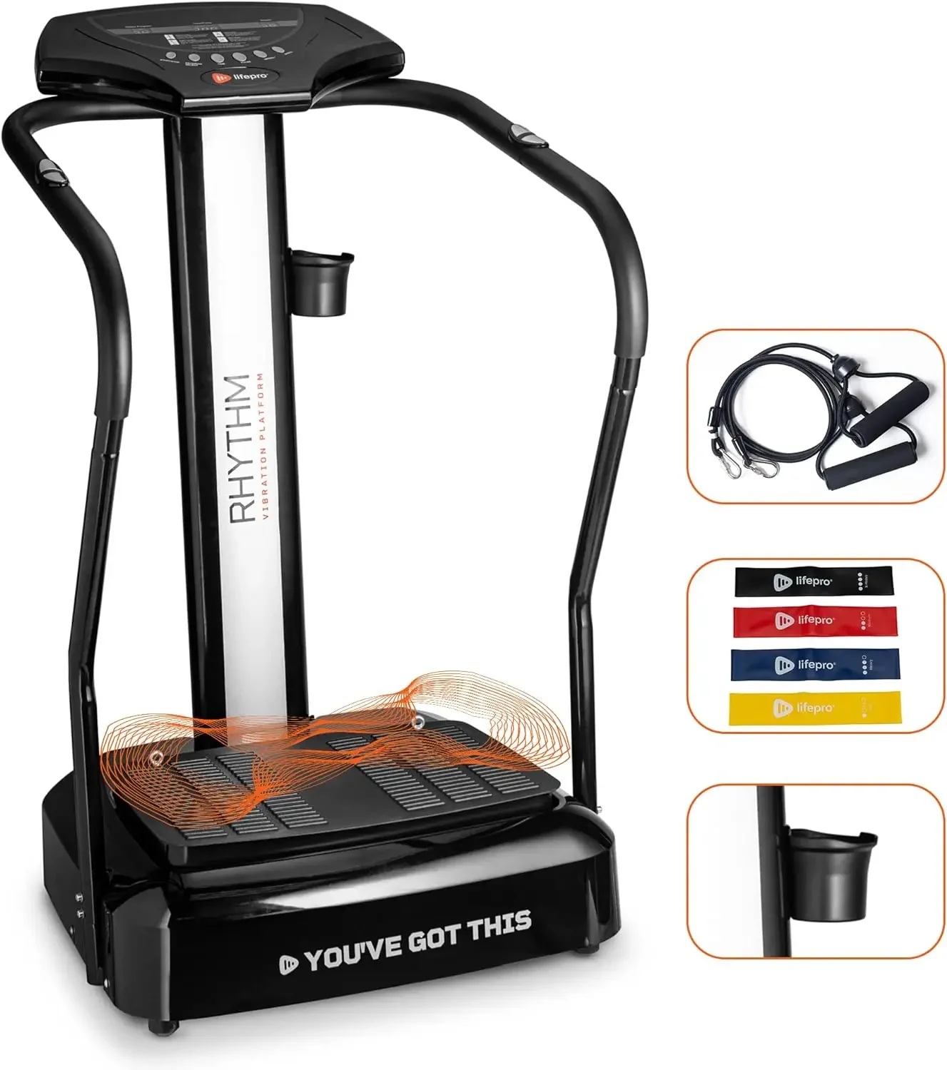 Lifepro Vibration Plate Exercise Machine with Handles, Vibrating Plate Exercise Machine, Vibration Platform Machines, Vibration