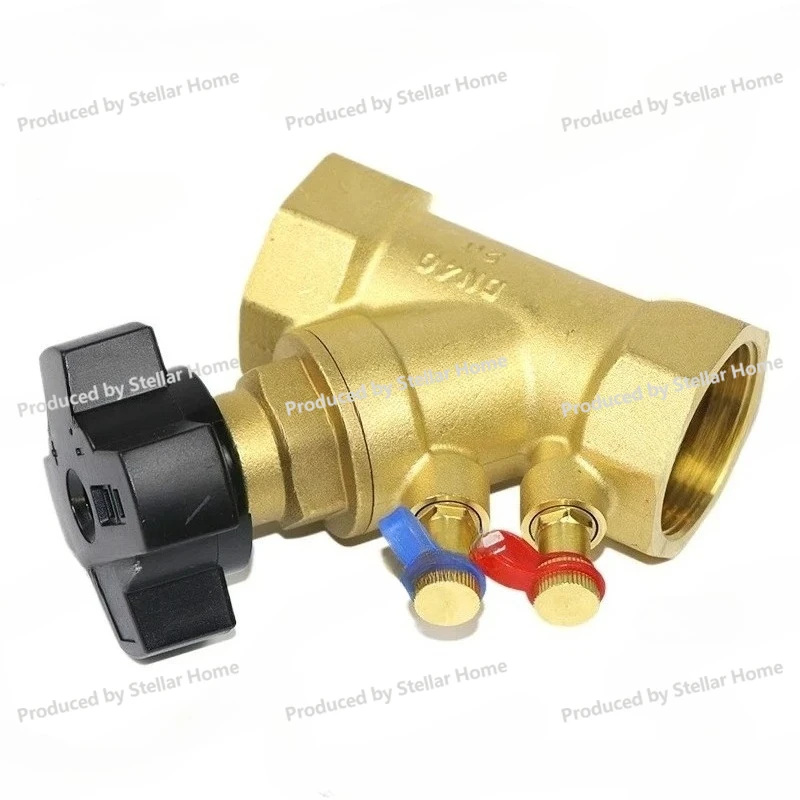 

1 шт. статический балансировочный клапан для обслуживания баланса воды с внутренней резьбой, статический балансировочный клапан, двойной регулирующий клапан с резьбой