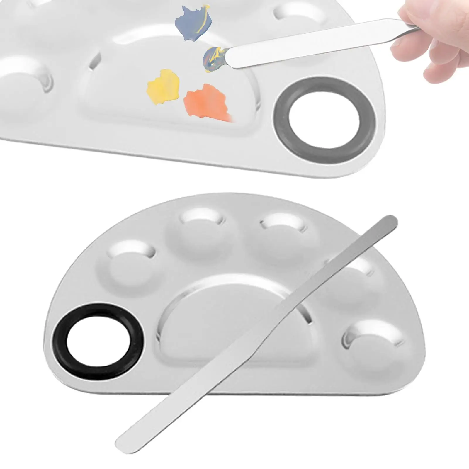 Paleta de mezcla de maquillaje reutilizable, paleta de mezcla cosmética multiusos para crema, salón de belleza, base líquida para pestañas