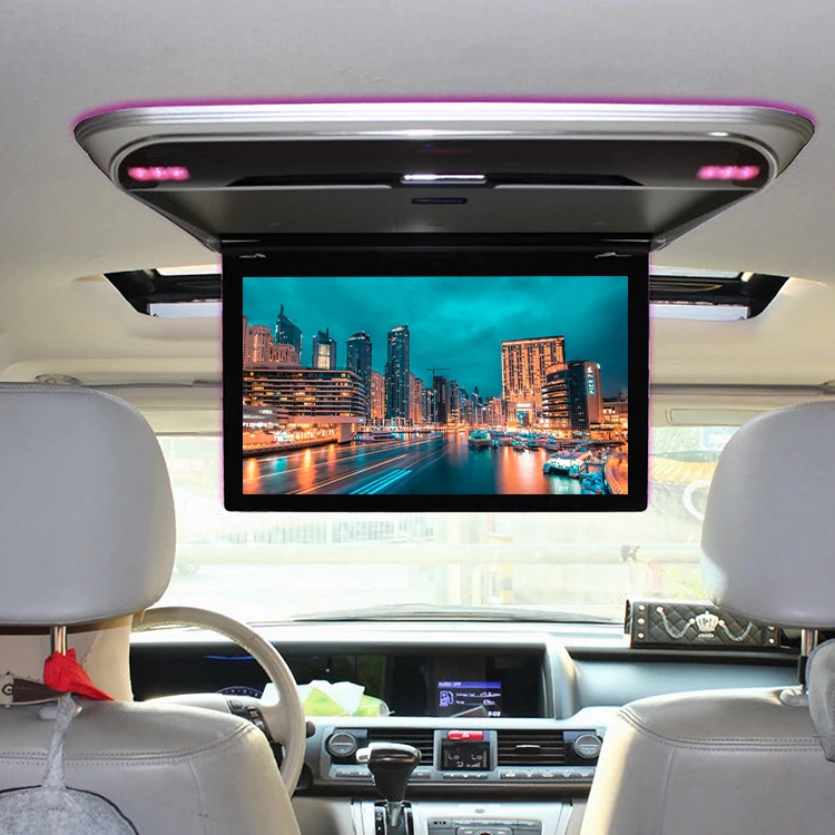 OEM Low Price Hot 19.5Inch Foldable Ceiling Mounted Car Screen TV Entertainment Android Car Roof for RV MVP Business SUV