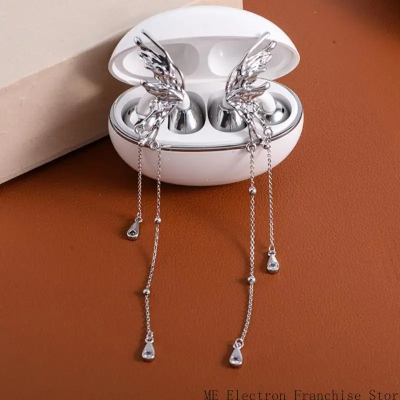 T5EA 2PCS/セットヘッドフォン直径装飾用イヤホンのメタル耳クリップエキサイターワイヤレスイヤホンアクセサリーのためのバックル